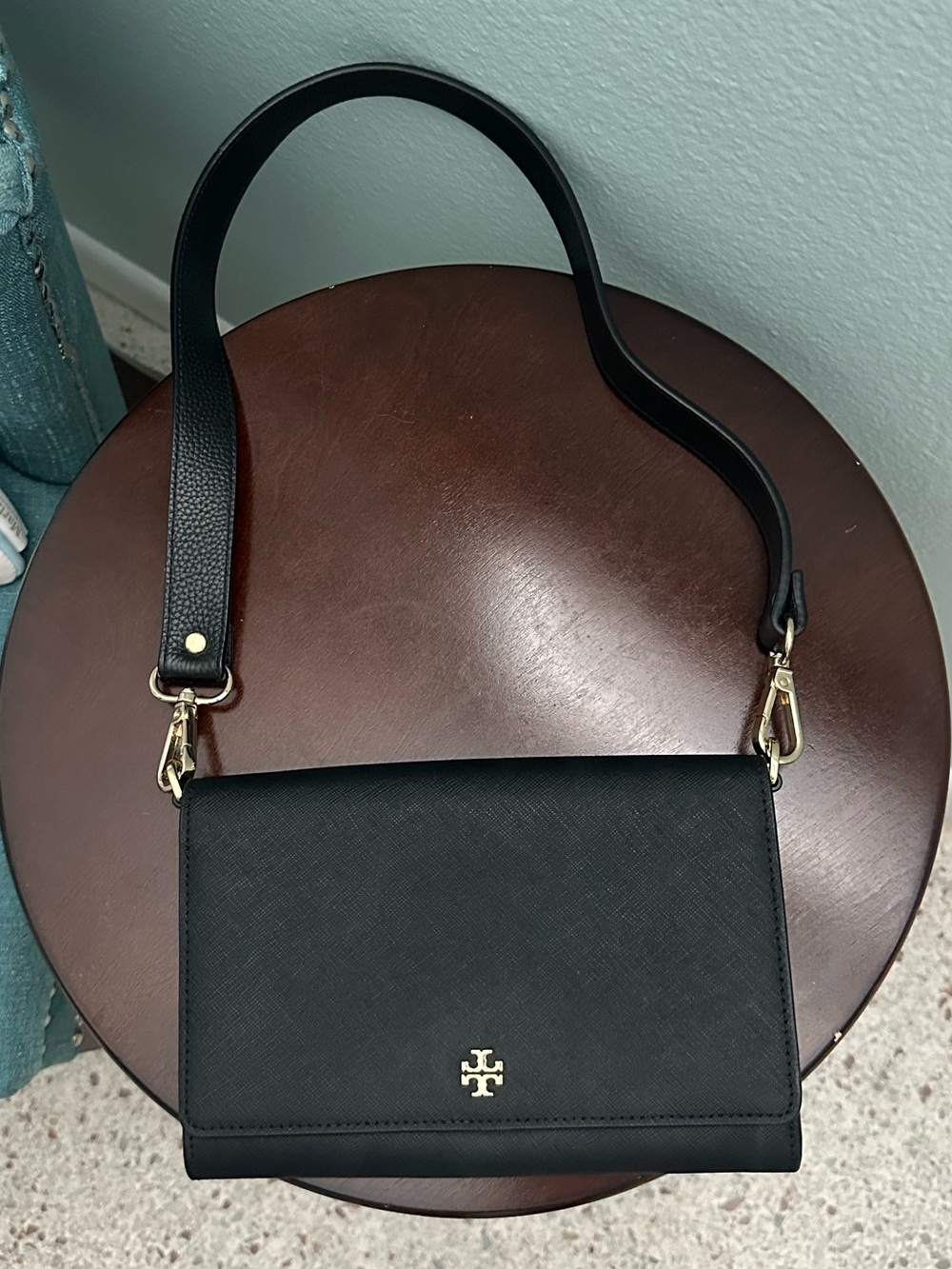 Tory Burch Leather Clutch/Shoulder Bag